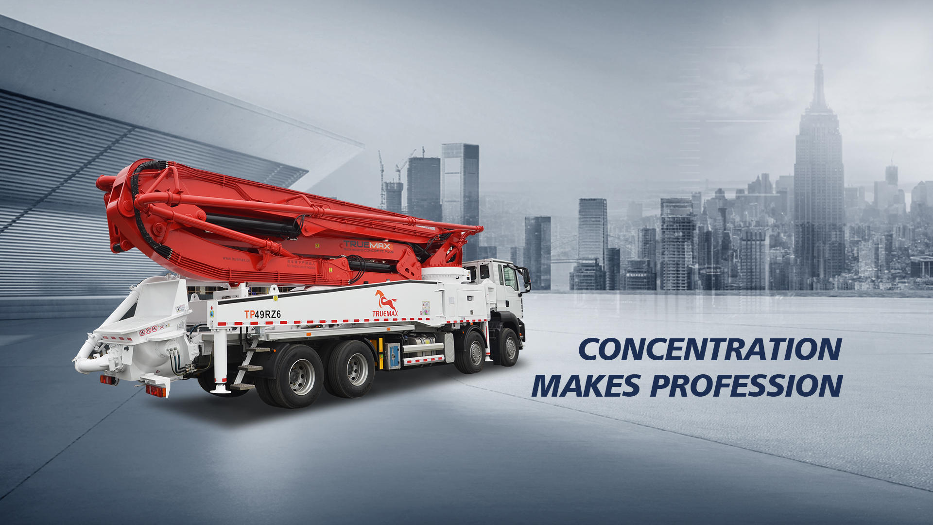 Truck Mounted Boom Pump,Placing boom,Concrete pump,crusher | TRUEMAX